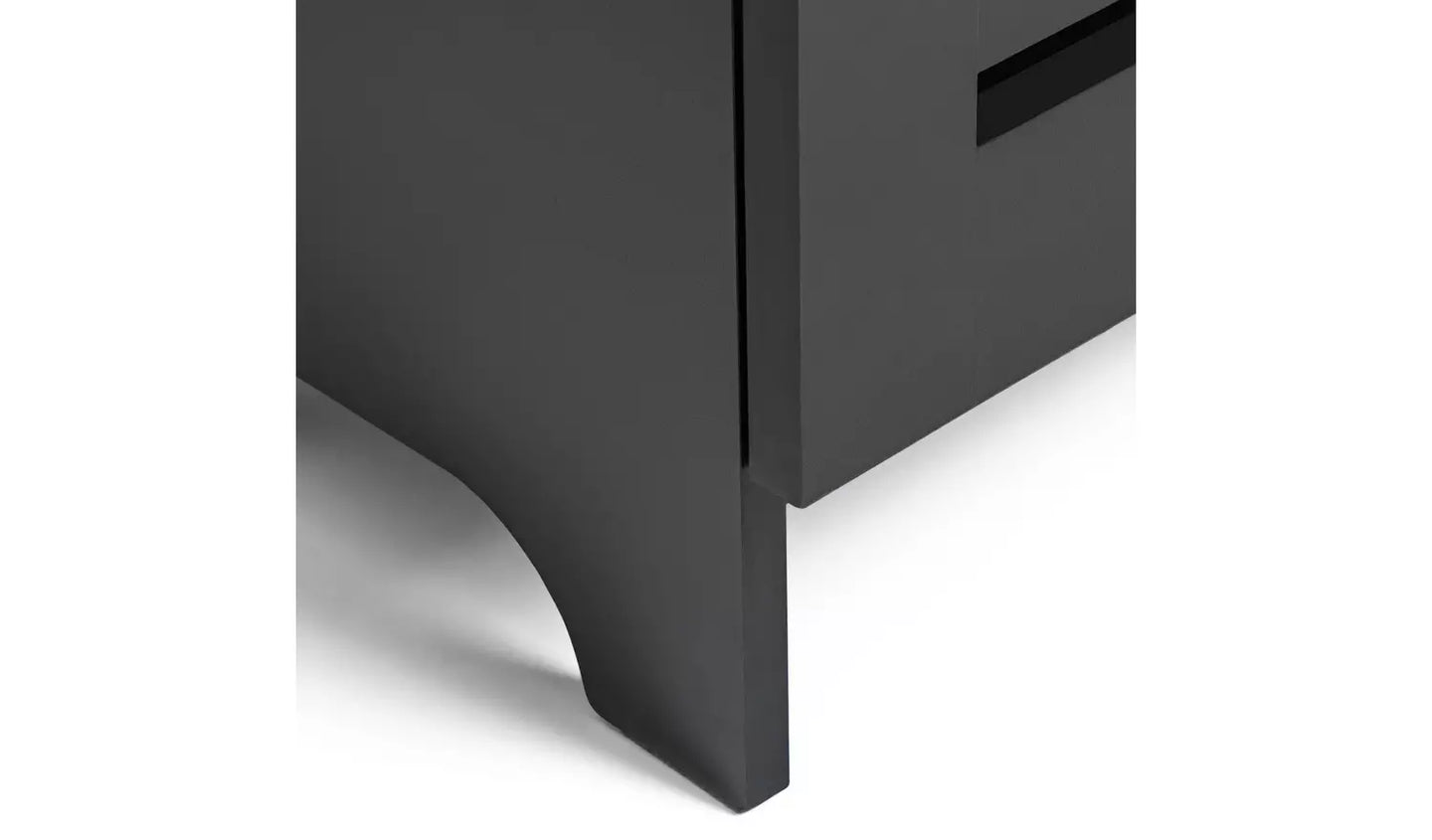 Assembled Slatted Shoe Cabinet - Black